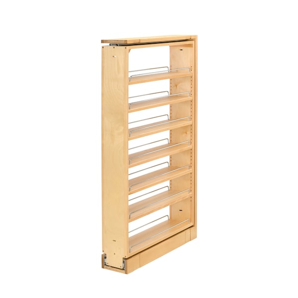 Rev-A-Shelf Maple Wood; Steel, Natural Maple, 6 in W, 44.5 in H, 23 in D - 432-TF45-6C