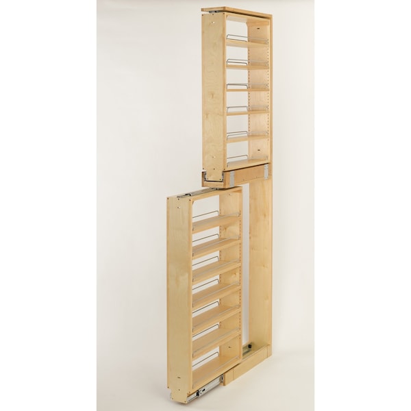Rev-A-Shelf Maple Wood; Steel, Natural Maple, 6 in W, 44.5 in H, 23 in D - 432-TF45-6C