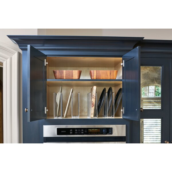 Rev-A-Shelf Steel, Silver, 3 in W, 10 in H, 11.88 in D, 11.88 in L, Silver - 596-10CR-52