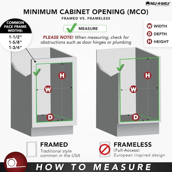 Rev-A-Shelf Polystyrene, White, 22 in W, 3.81 in H, 2.13 in D, 2.13 in L, White - LD-6591-22-11-1