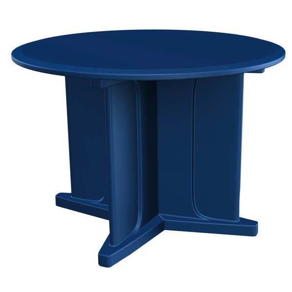 Cortech Circle Table, 42 in W, 42 in L, 31 in H, Polyethylene Top, Slate Blue - 66749SB