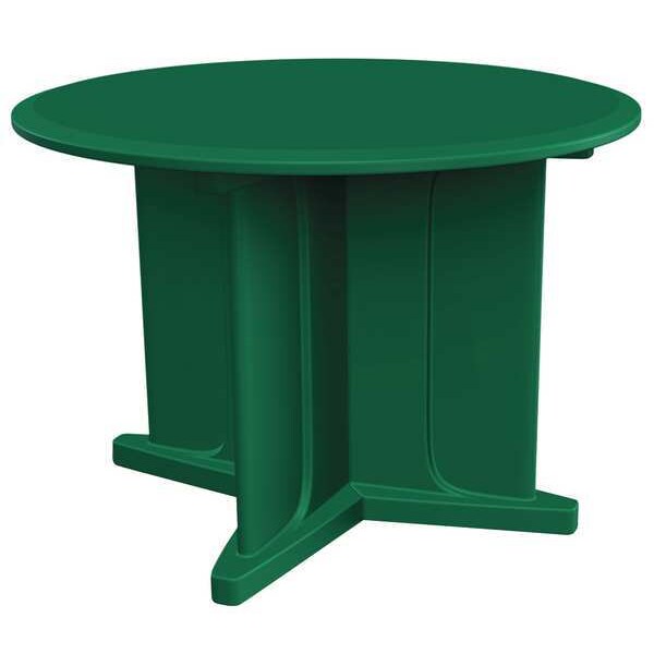 Cortech Circle Table, 42 in W, 42 in L, 31 in H, Polyethylene Top, Green - 66749GN