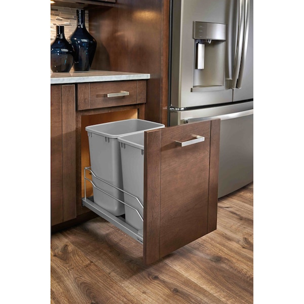 Rev-A-Shelf Steel; Plastic, Metallic Silver, 14.38 in W, 19 in H, 22.25 in D - 53WC-1835SCDM-217