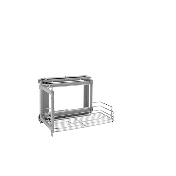 Rev-A-Shelf Steel, Silver, 14 in W, 15 in H, 19 in D, 21.38 in L, Silver - 5708-15CR