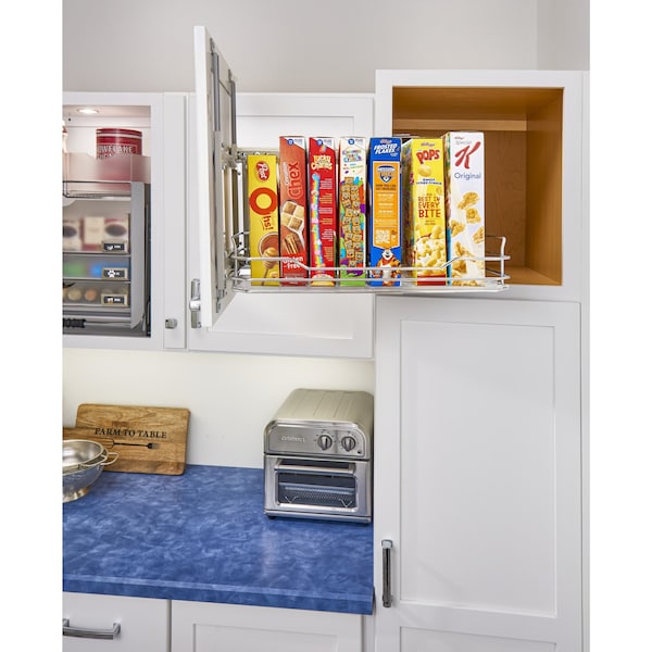 Rev-A-Shelf Steel, Silver, 14 in W, 15 in H, 19 in D, 21.38 in L, Silver - 5708-15CR