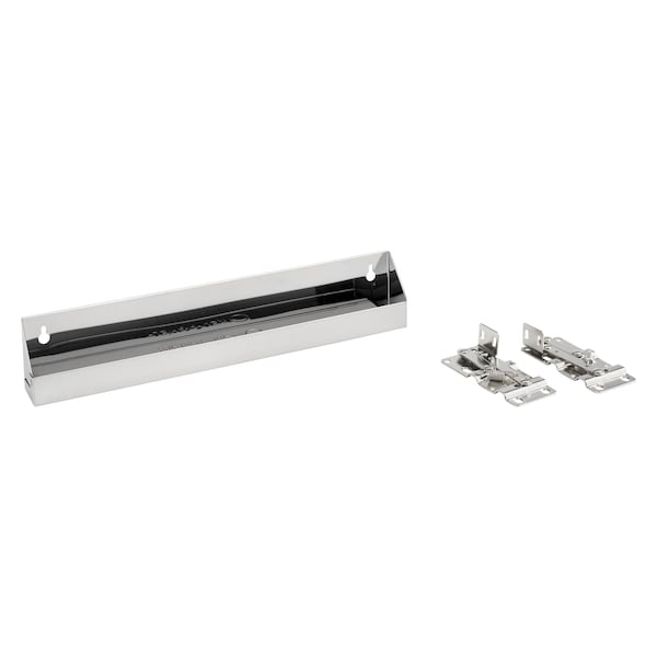Rev-A-Shelf Stainless Steel, Silver, 16 in W, 3 in H, 1.69 in D, 1.69 in L, Silver - 6541-16-52