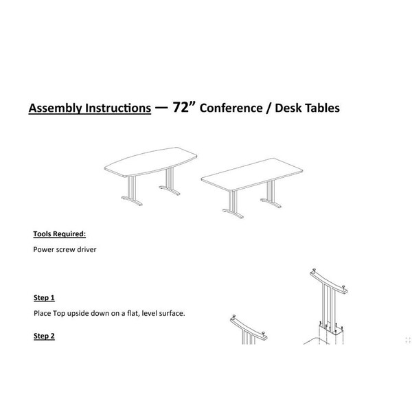 Correll Rectangle Modern Design Conference Table, 72 in W, Particleboard Top, Medium Oak - CC3672R-06-14-06