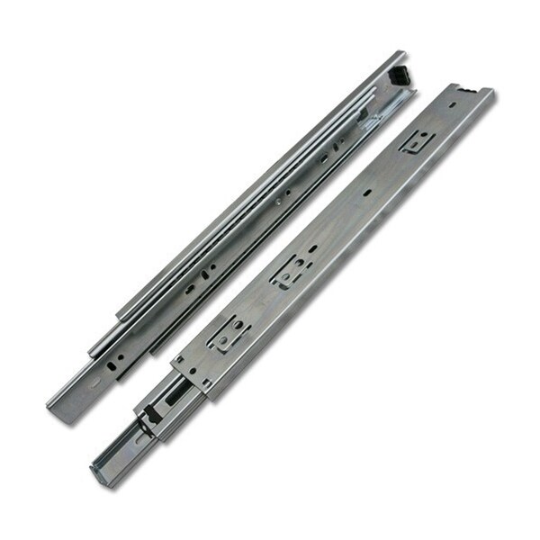Csh Drawer Slide, 28 in., Side Mount, Over Extension, 130 lb, PK 10 - 39.1180.28X10