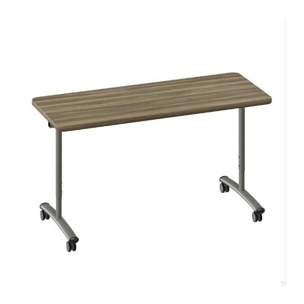 Correll Rectangle Premium Sit To Stand HPL Flip Top Table, 60 in W, 28 in to 38 in H, Particleboard Top - FTS2460-53-14-53