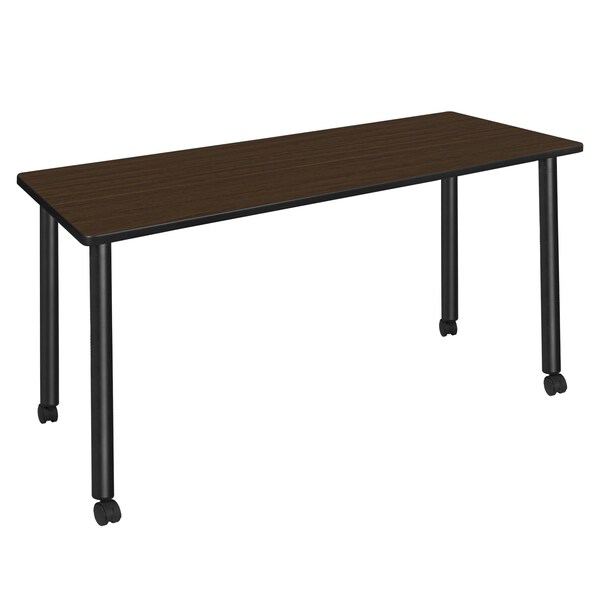 Regency Kee Mobile Training Seminar Table, 66 in W, 24 in L, Neo Walnut - MTC6624NWBK