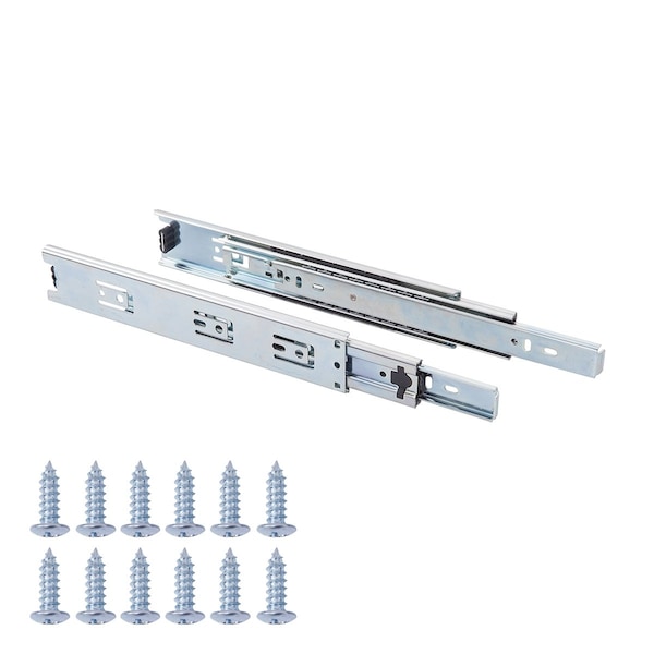 South Main Hardware 10 in. Side Mount Stainless Steel Ball Bearing Full Extension Drawer Slides - SLIDE-BB-10
