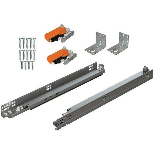 Blum Blum 15"  TANDEM Drawer Slides with BLUMOTION, Locking Devices, Mounting Brackets, and Screws, (One Pair) - 563H3810B