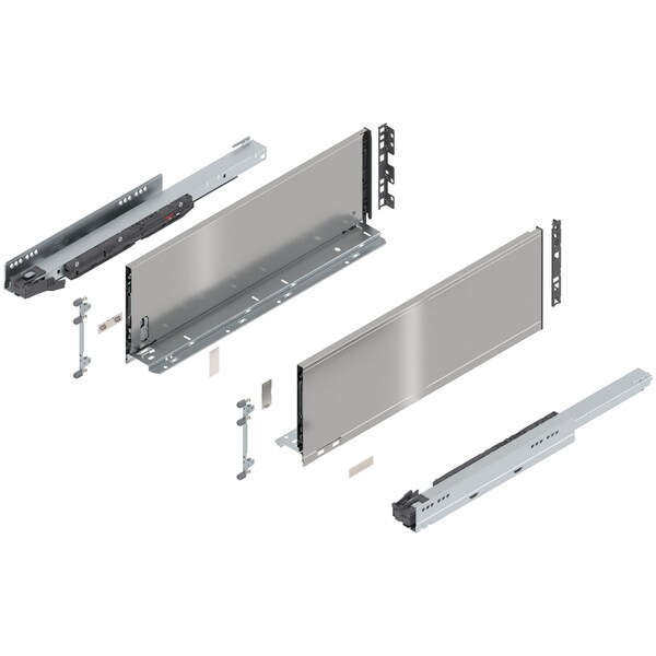 Blum 20in. C Height Legrabox Stainless Drawer Set, 125 Lbs Weight Rating - 770C50S0I