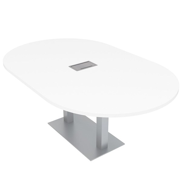 Skutchi Designs 45.25 in W, 84 in L, 29 in H, Engineered Wood Top, White - H-RAC-4684-DOU-09-EL