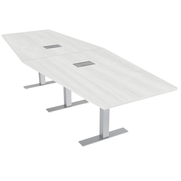 Skutchi Designs 45 in W, 144 in L, 29 in H, Engineered Wood Top, White - HAR-HEX.IR-46X143-T-ELEC-WHCYPRESS