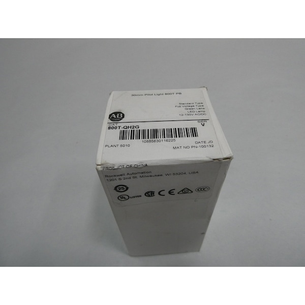 Allen Bradley VERDE 12-130V-AC 12-130V-DC LUZ PILOTO - 800T-QH2G