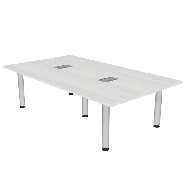 Skutchi Designs 47.25 in W, 84 in L, 29 in H, Engineered Wood Top, White - H-REC-4884-PT-WC-EL