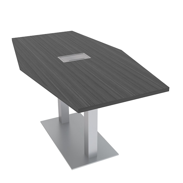 Skutchi Designs 33.5 in W, 69.5 in L, 29 in H, Engineered Wood Top, Grey - HAR-HEX.IR-34X70-DOU-ELEC-ASIANNIGHT