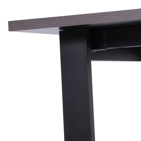 Flash Furniture Redmond 48x30 Conf Tbl w/1in. Thick Dbl Sided Laminate Tbl Top w/PVC and U-Frame Steel Bse, Gry Oak - MT-M4830-LTGRY-UBF-GG