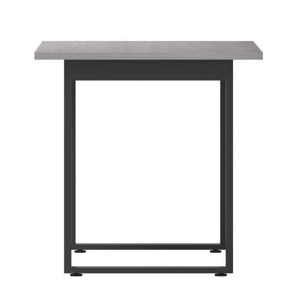 Flash Furniture Redmond 48x30 Conf Tbl w/1in. Thick Dbl Sided Laminate Tbl Top w/PVC and U-Frame Steel Bse, Gry Oak - MT-M4830-LTGRY-UBF-GG