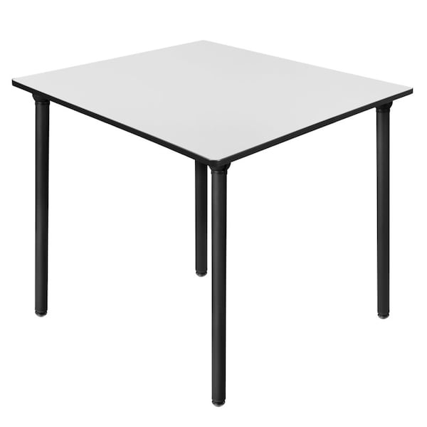 Regency Kee Folding Tables, 48 W, 48 L, 29 H, Wood, Metal Top, White - TBF4848WHBK