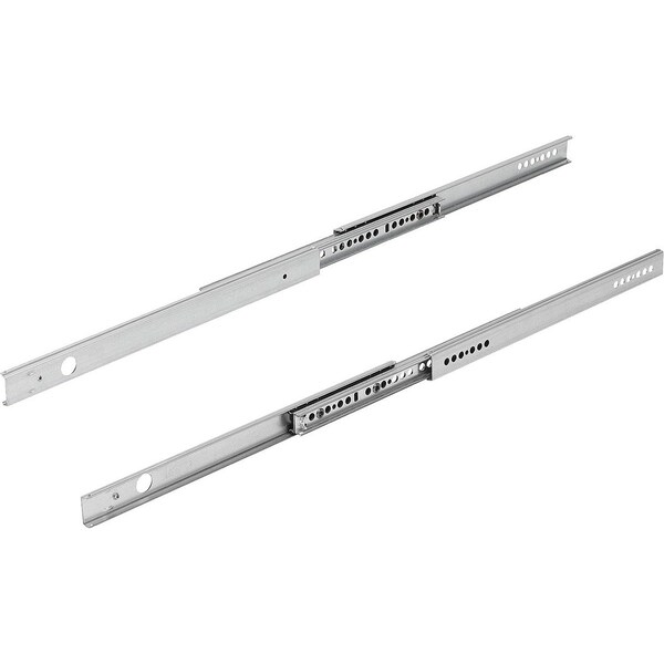 Kipp Telescopic Rail L=197 19, 4X27, Over Extension S=274, Fp=20, Steel Zinc Plated, Slot Mount, 1 Pr - K1568.0197