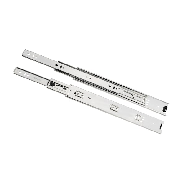 Richelieu 14-inch 350 mm Full Extension Ball Bearing Slides for Frameless Cabinet, 100 lb, Pair - 45XP2G350