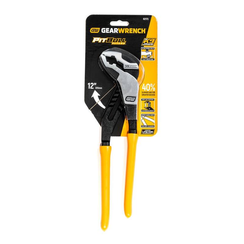 Pinzas de lengüeta y ranura de mandíbula en V con mango sumergido de 12 pulgadas PITBULL K9 - 82173