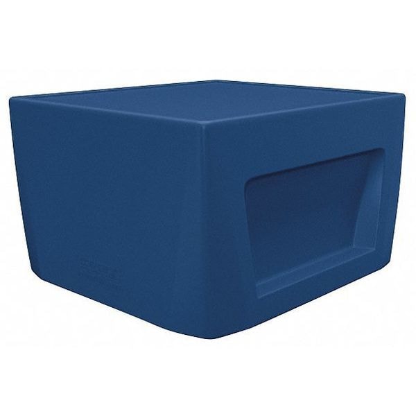Cortech Square Utility Table, 23-3/4" W, 24" L, 14.75" H, Polyethylene Slate Blue - 126484SB