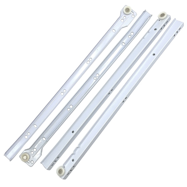 Laurey Bottom Mount Euro-Slide 20in White One Pack For One Cabinet - 10520