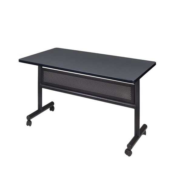 Kobe Rectangle FlipTop Table, 48" W, 29" H, Laminate Top, Gray - MKFTM4830GY