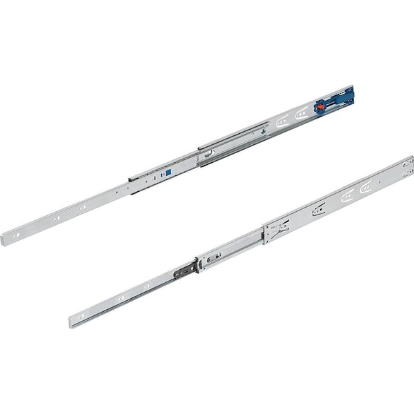 Kipp Telescopic Rail L=700 12, 7X46, Full Extension S=700, Fp=35, Steel Zinc-Plated, Side Mount, 1 Pr - K1571.0700