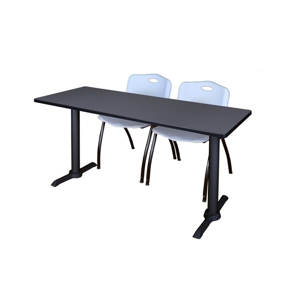 Cain Rectangle Tables > Training Tables > Cain Training Table & Chair Sets, 60 W, 24 L, 29 H, Grey - MTRCT6024GY47GY