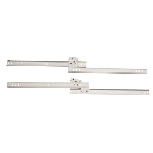 Amerock White Ball Bearing Side Mount Drawer Slides Less Bracket 22 in. Length - 322NBW