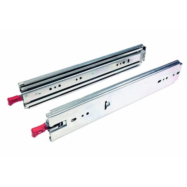 Fulterer 34 in. Heavy-Duty Full Extension Side Mount Metal Drawer Slide with Locking Mechanism, 2PK - FL.FR5400.L.34
