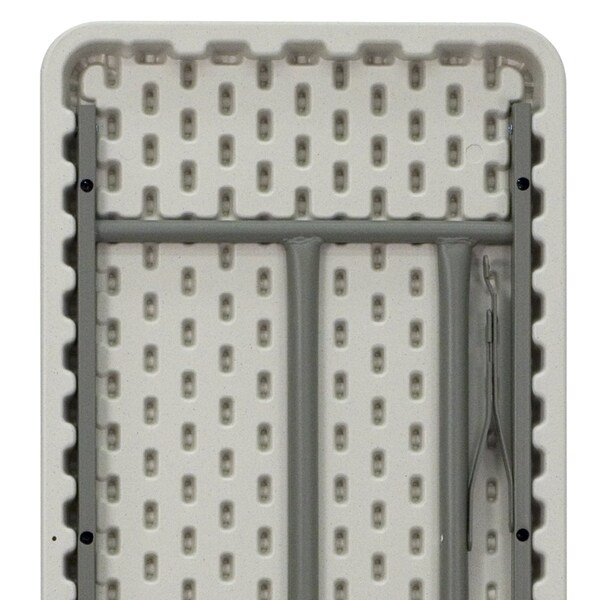Flash Furniture 18 W, 72 L, 29 H, Metal, Plastic, Plastic: Polyethylene Top, Granite White - 4-DAD-YCZ-180-GW-GG