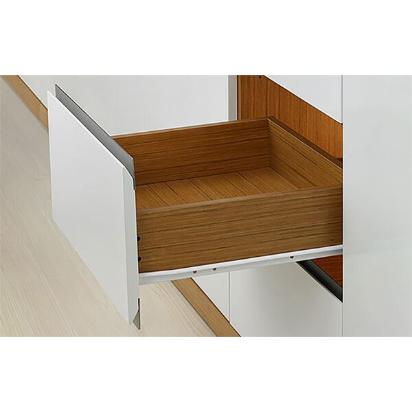 Dtc 22in 3/4 Extension White Cabinet L/R Drawer L/R Self-closing Bottom Mount Screw-on Epoxy Slide - L221