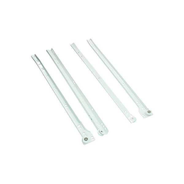 Dtc 22in 3/4 Extension White Cabinet L/R Drawer L/R Self-closing Bottom Mount Screw-on Epoxy Slide - L221