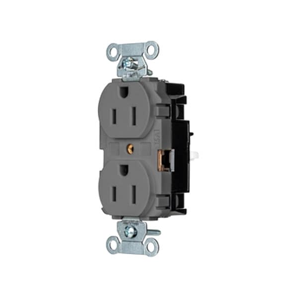 Receptáculo Hubbell, 1/2 hp, 125V CA, NEMA 5-15R - BR15STGY