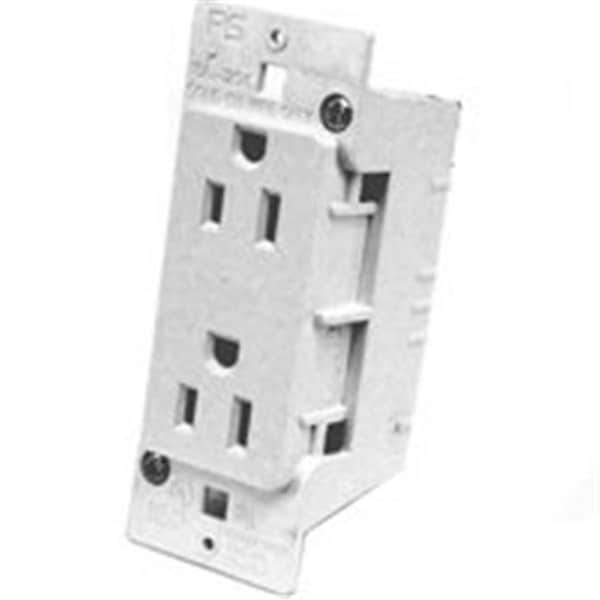 Us Hardware Btomacorner de los Estados Unidos E-120C Blanco Receptáculo Dúplex - 6441778