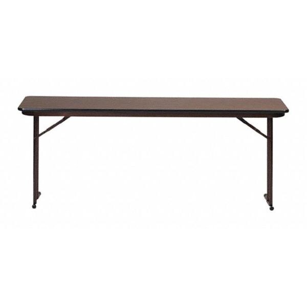 Correll Rectangle Off Set Leg Folding Seminar Training Table, 24" W, 60" L, 29" H, Walnut - ST2460PX-01