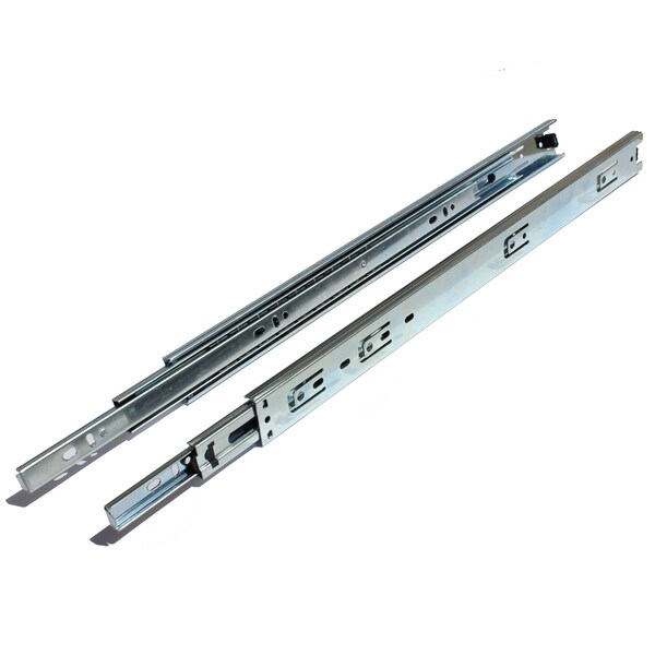Gliderite Hardware 14 in. Side Mount 70 lb. 35mm Full Extension 1 in. Over Travel Drawer Slide - 1435, 10PK - 1435-Z-10