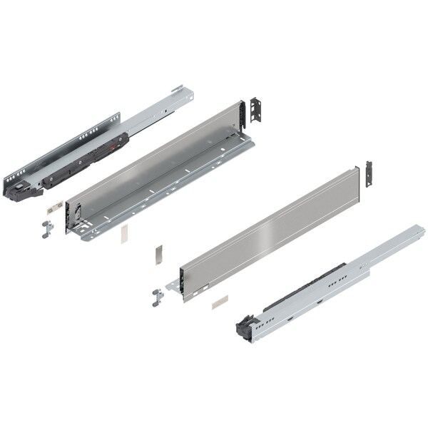 Blum 22in. M Height Legrabox Silk White Drawer Set, 125 Lbs Weight Rating - 770M55S0I