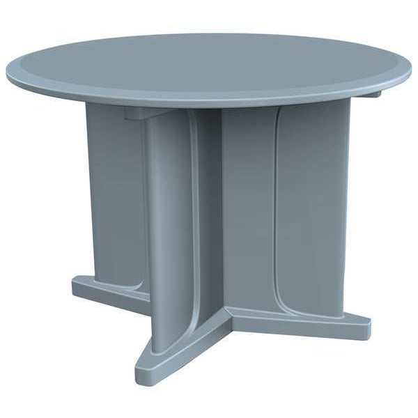 Cortech Circle Table, 42 in W, 42 in L, 31 in H, Polyethylene Top, Blue Gray - 66749BG