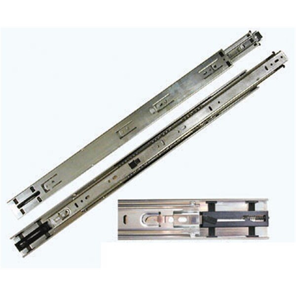 Dendesigns Knape &amp; Vogt 14 In. Self-Closing 100 Lb. Full Extension Drawer Slide - Anochrome - DE2585318