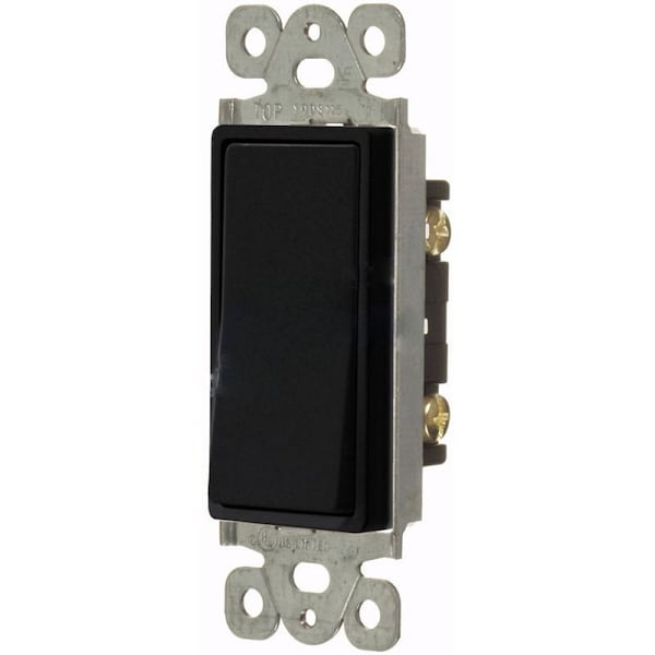 Interruptor eléctrico rectangular negro de plástico-aluminio de 15 amperios - AI-36795 de American Imaginations