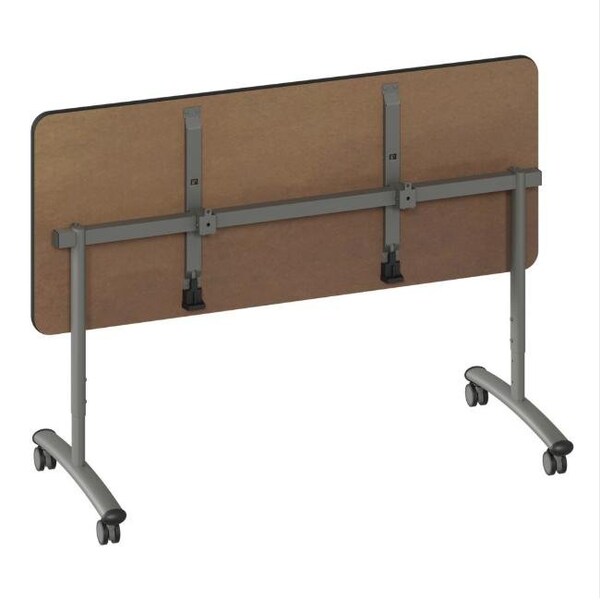 Correll Rectangle Premium Sit To Stand TFL Flip Top Table, 60 in W, 28 in to 38 in H, Particleboard Top - FTS3060TF-07-14-09