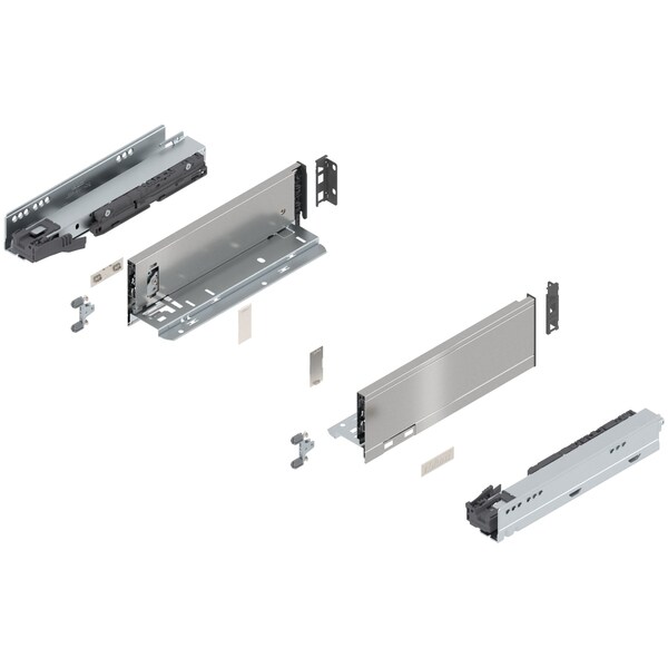 Blum 11in. M Height Legrabox Stainless Drawer Set, 125 Lbs Weight Rating - 770M27S0I