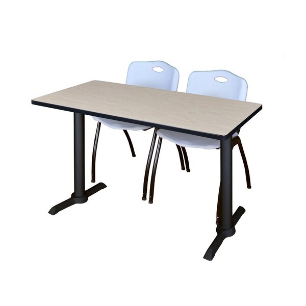 Cain Rectangle Tables > Training Tables > Cain Training Table & Chair Sets, 48 W, 24 L, 29 H, Maple - MTRCT4824PL47GY