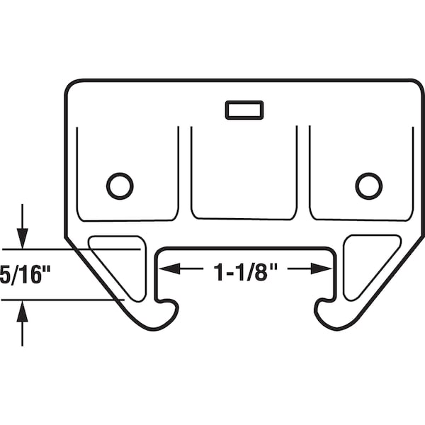 Prime-Line Drawer Track Guide Kit, 1-1/8 in., Plastic, Green 2 Pack - R 7085